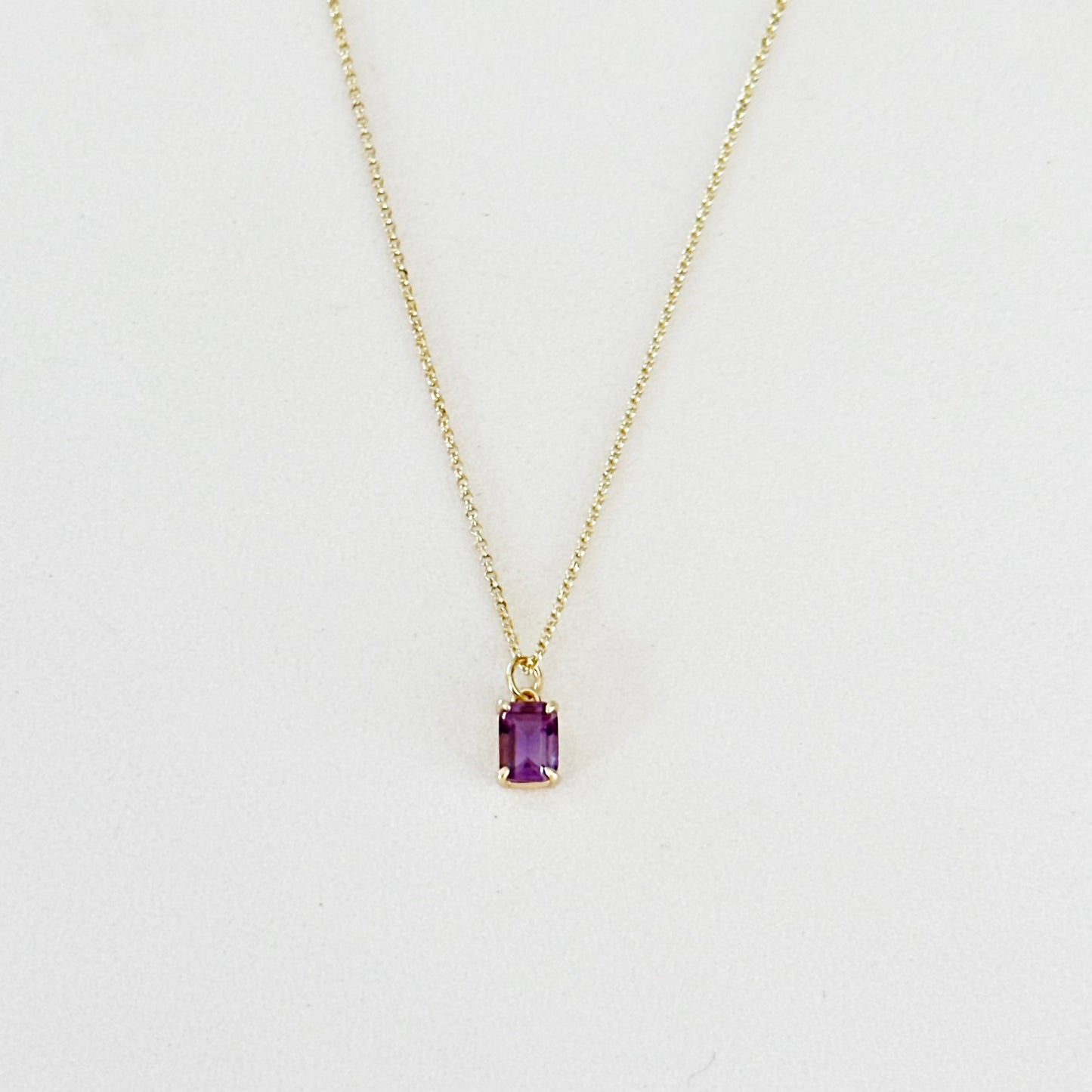 Violetta Amethyst Baguette Necklace
