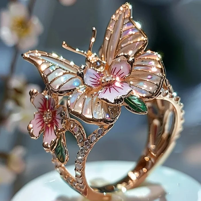 Vintage Golden Canifis Floral Ring