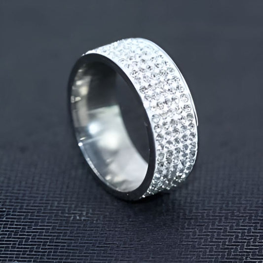 Silver Vintage Zircon Ring