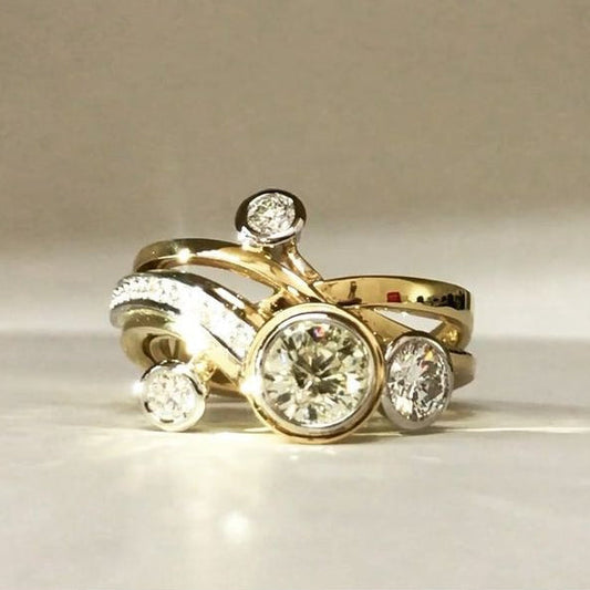 Vintage Exotic Bright Golden Ring
