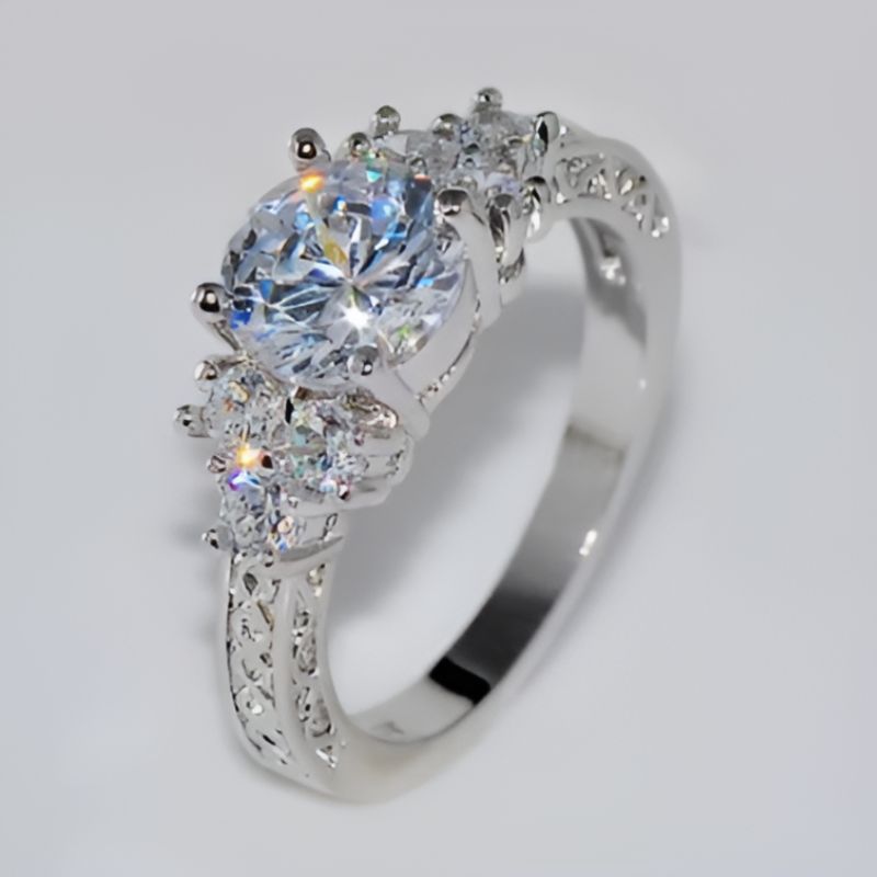 Vintage Silver Zircon Ring