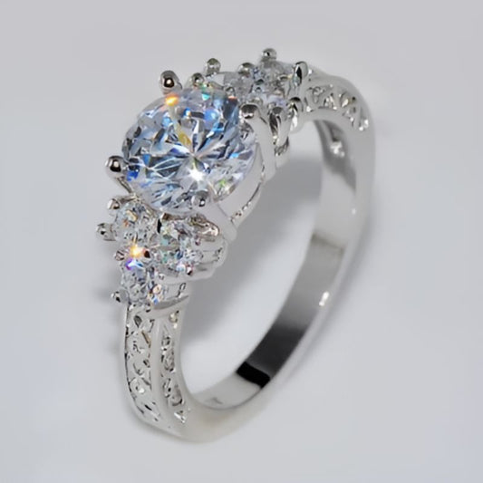 Vintage Silver Zircon Ring