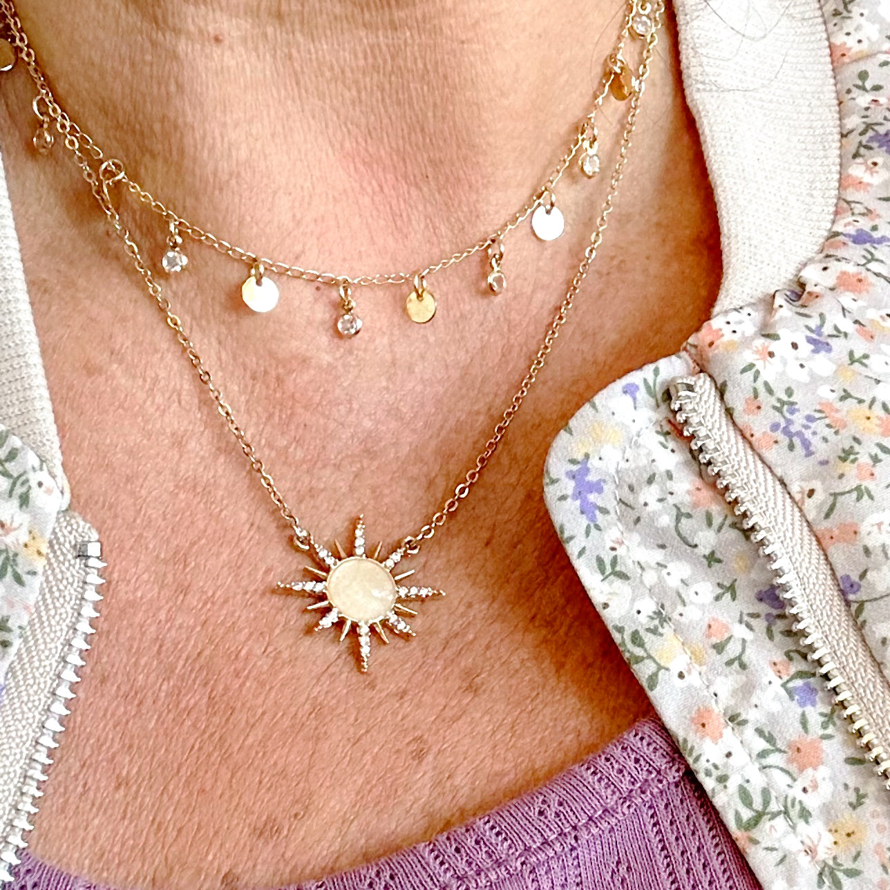 Chiara Dainty Sun Necklace