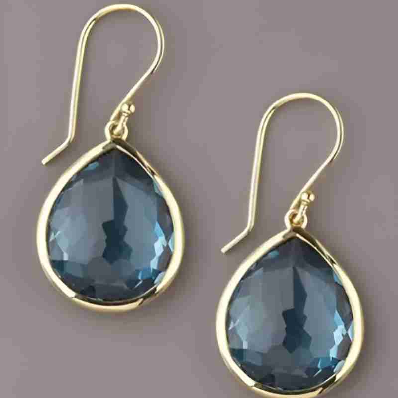 Vintage Blue Zircon Earrings