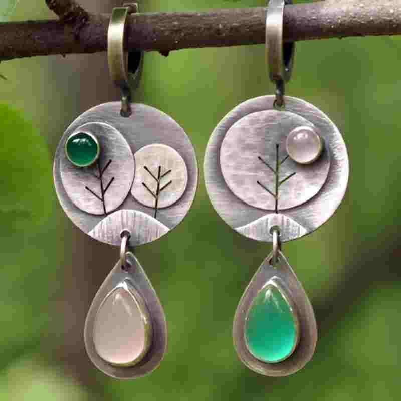 Vintage Waterdrop Flower Earrings