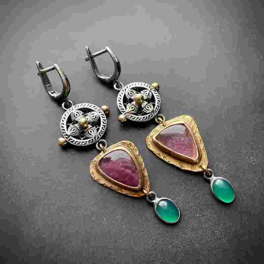 Vintage Waterdrop Stone Earrings