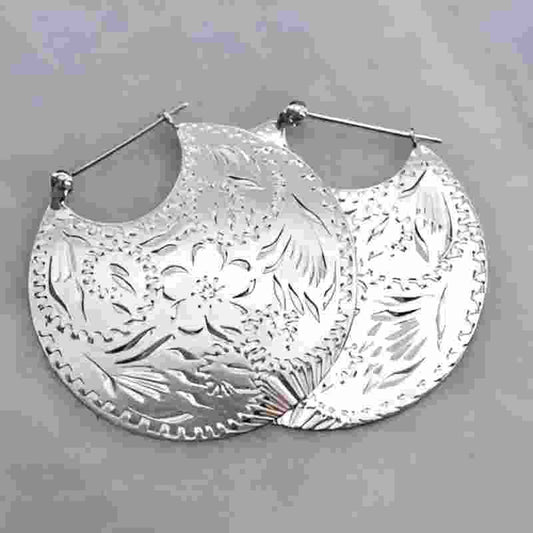 Vintage Silver Hoop Earrings