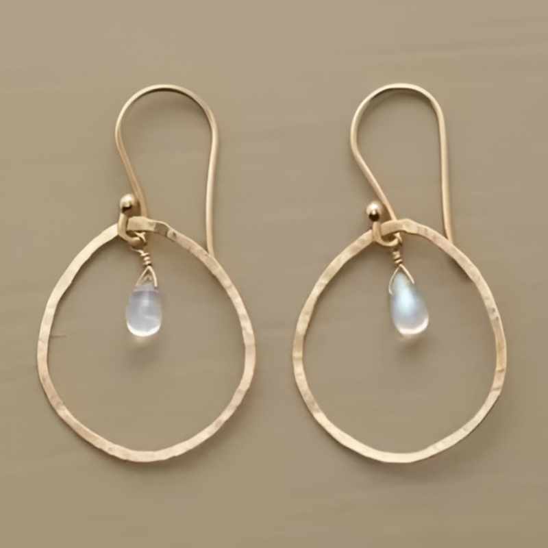 Vintage Gold Pearl Dangle Earrings