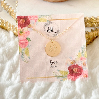 Birth Flower Necklace