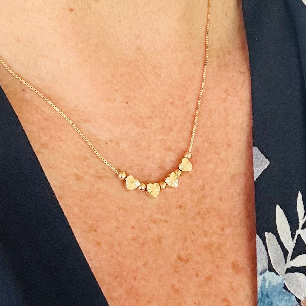 Bella Mini Heart Charms Necklace