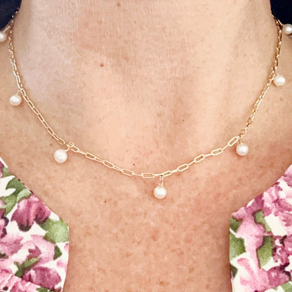 Gina Mini Pearl Choker Necklace
