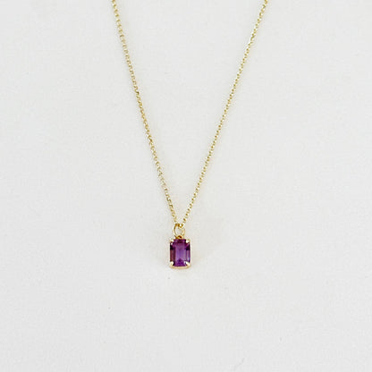 Violetta Amethyst Baguette Necklace