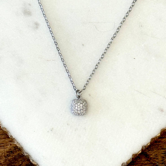 Tessa CZ Square Pendant Necklace