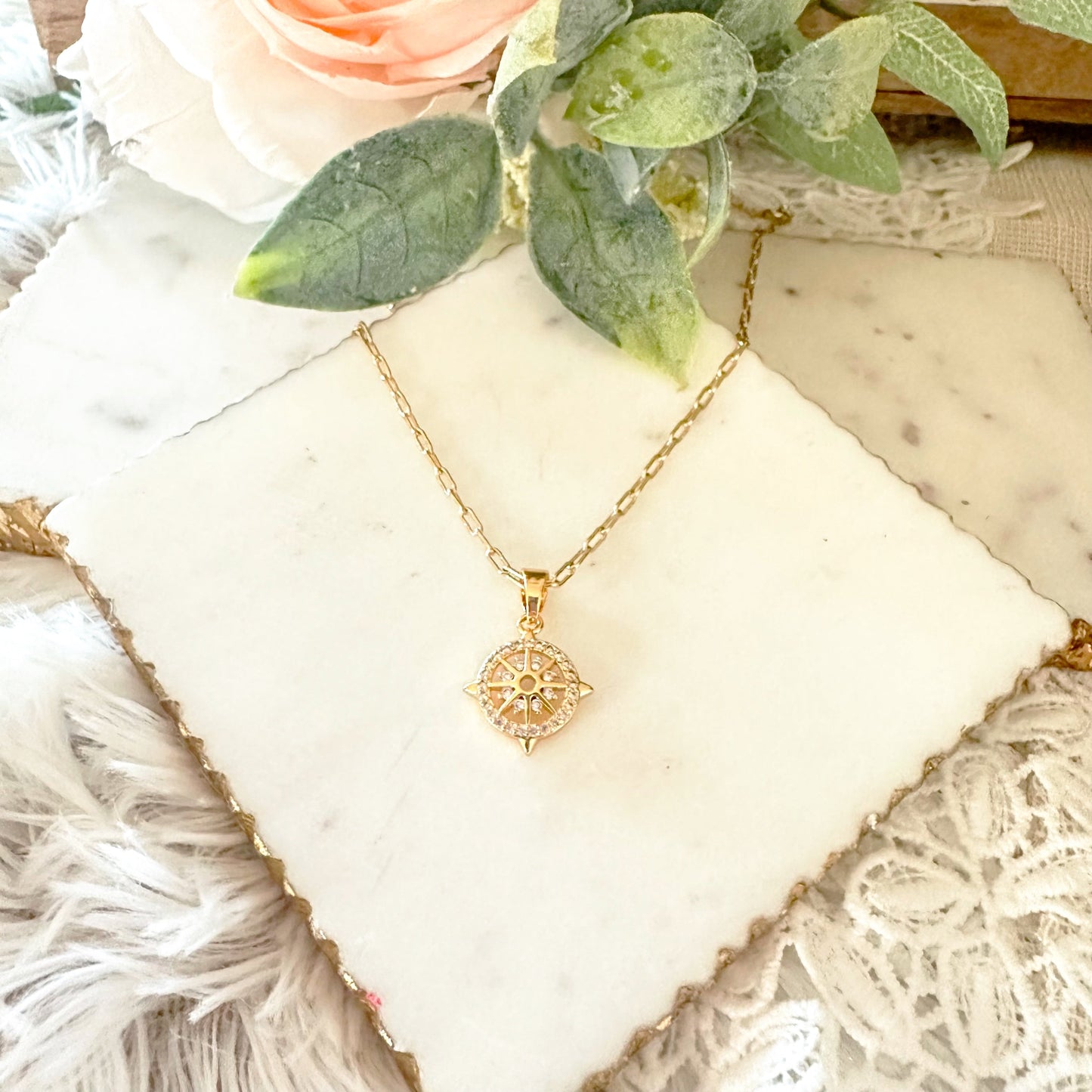 Beatrice Compass Necklace