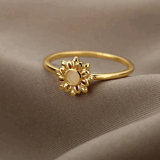 Golden Sunflower Ring