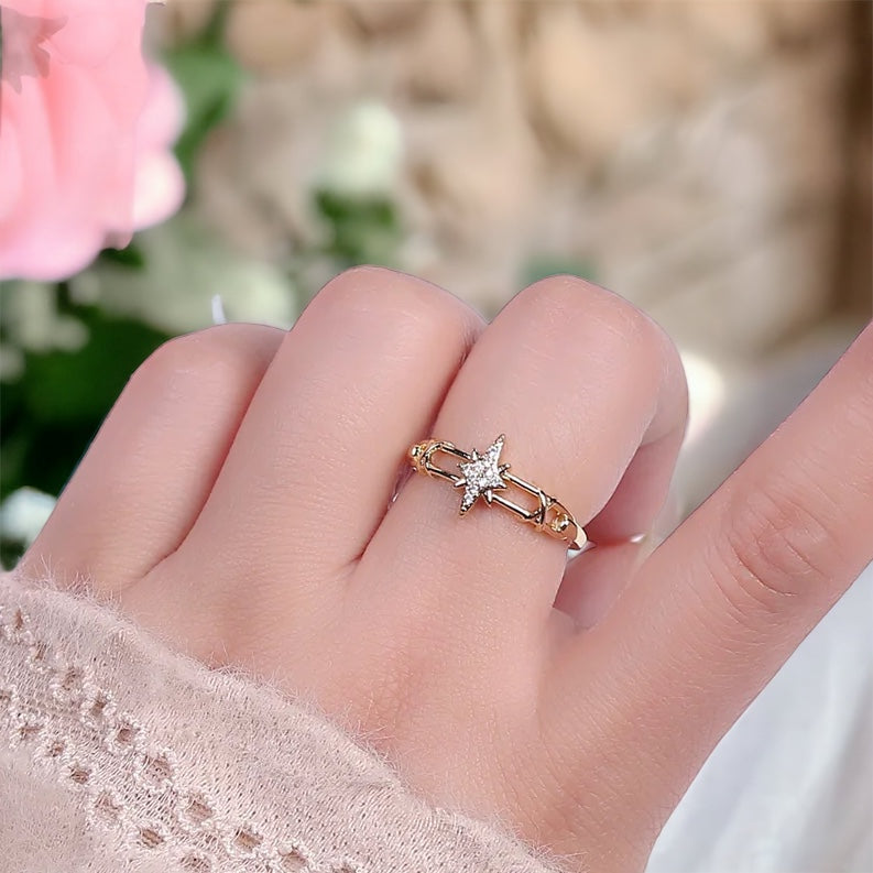 Clarissa North Star Ring - Gold or Silver