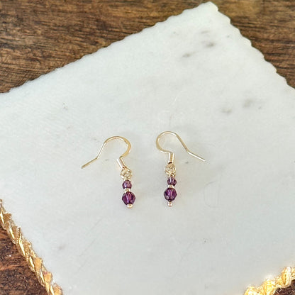 Gioia Dainty Amethyst Earrings