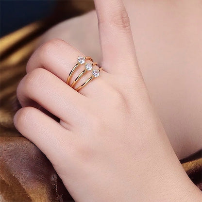 Ciara Triple CZ Ring - Gold or Silver