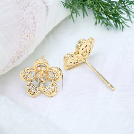 Rosetta Dainty Rose Petal Earrings