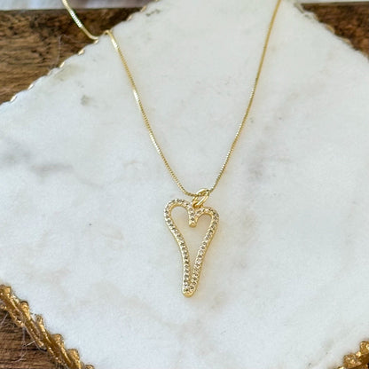 Orabella Gold Heart Necklace