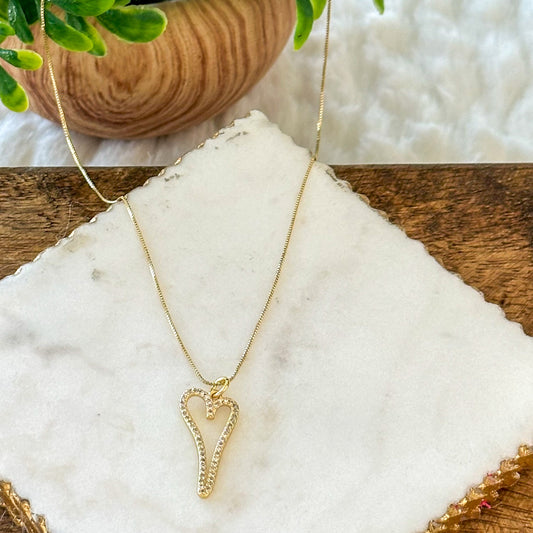 Orabella Gold Heart Necklace
