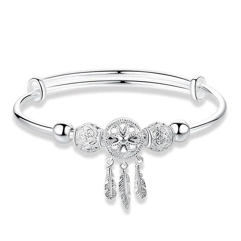 925 Silver Adjustable Dreamcatcher Bracelet