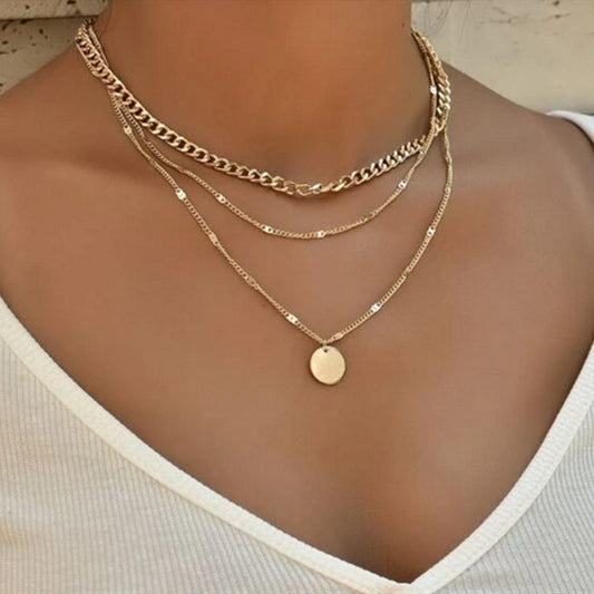 Gold and silver plated necklace