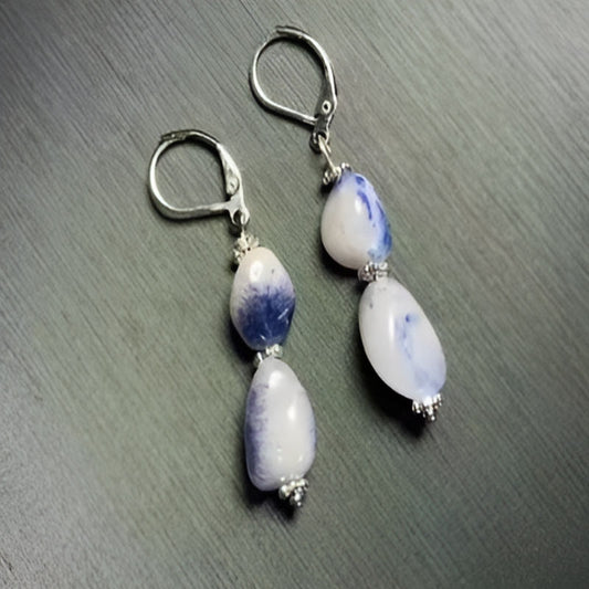 Vintage Dumortierite Drop Earrings