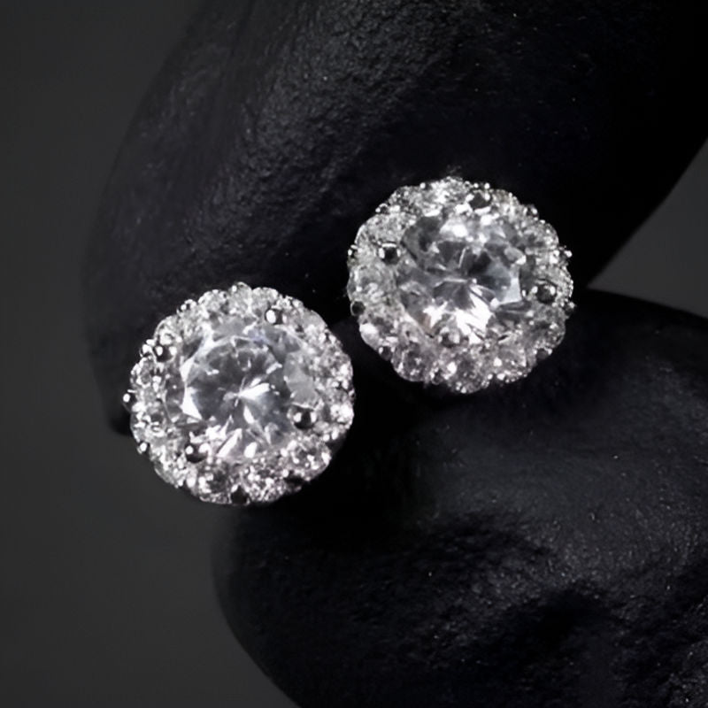 Vintage Cubic Zircon Stud Earrings