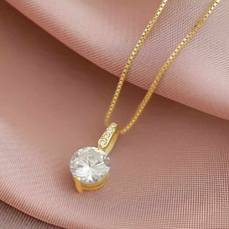 Gold Eternity Pendant Necklace