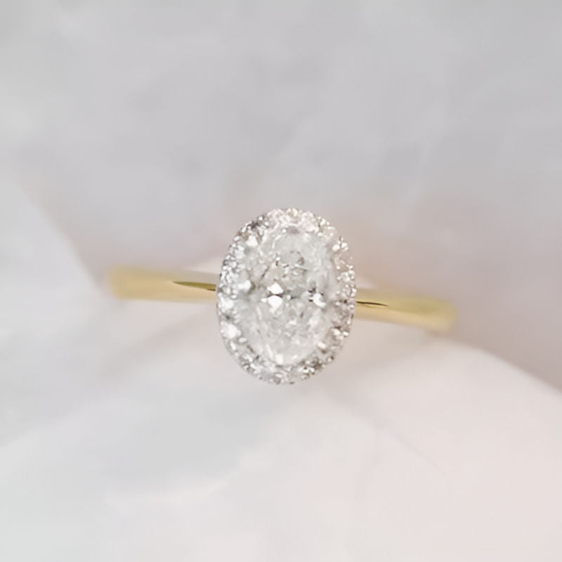 Vintage Two Tone Crystal Ring