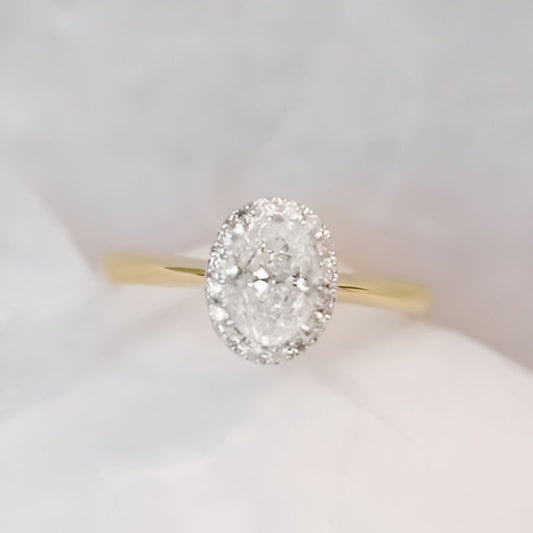 Vintage Two Tone Crystal Ring