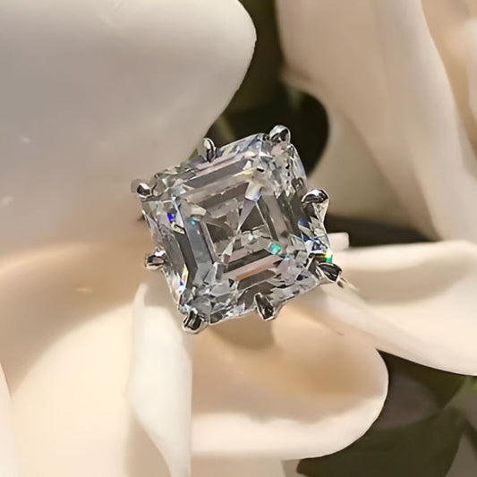 Vintage Square Cubic Zirconia Ring