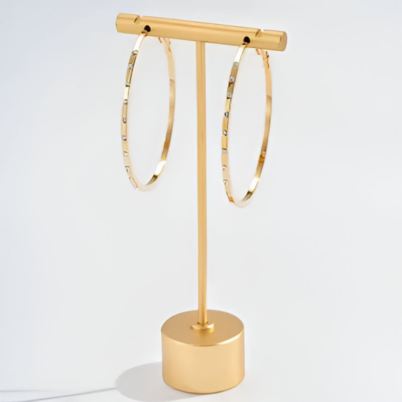 Vintage Big Circle Hoop Earrings