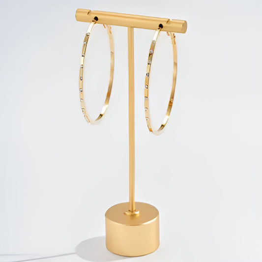 Vintage Big Circle Hoop Earrings