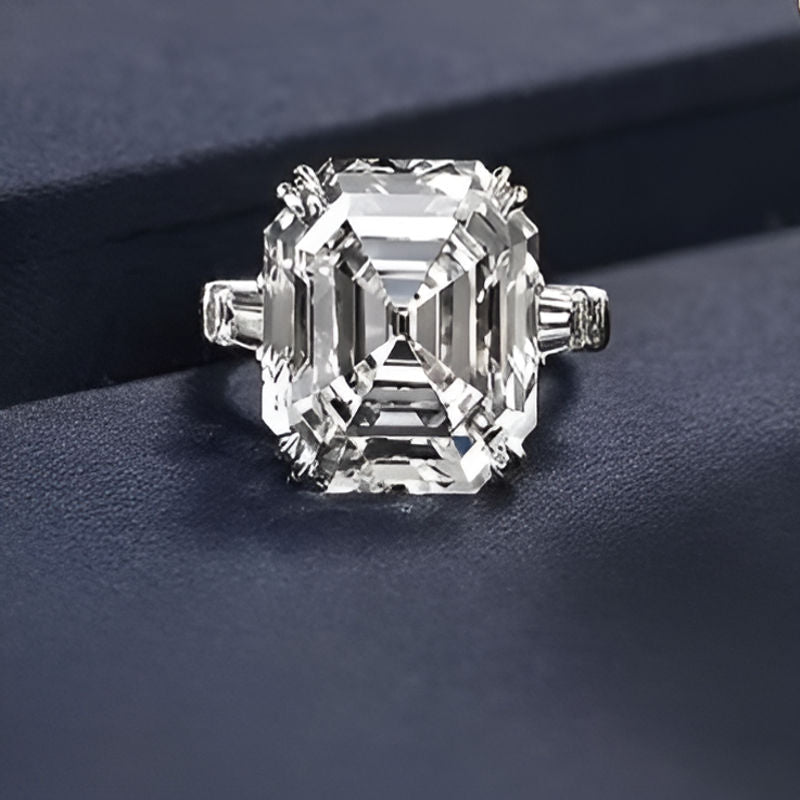 Vintage Asscher Crystal Zirconia Ring