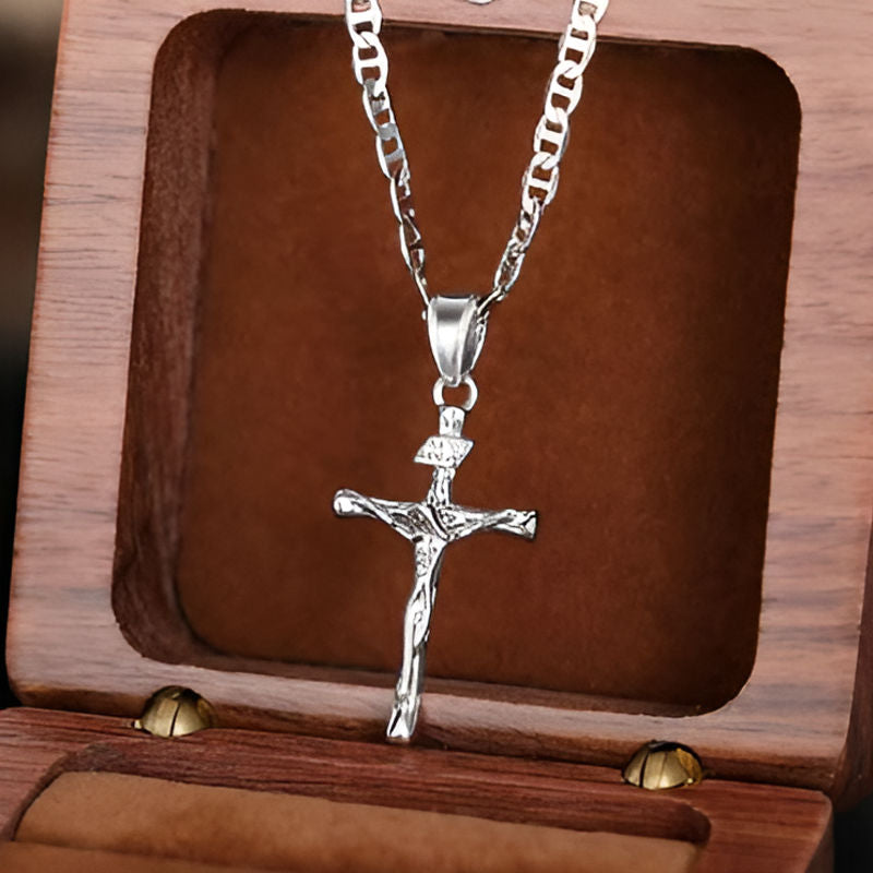 Silver Cross Pendant Necklace