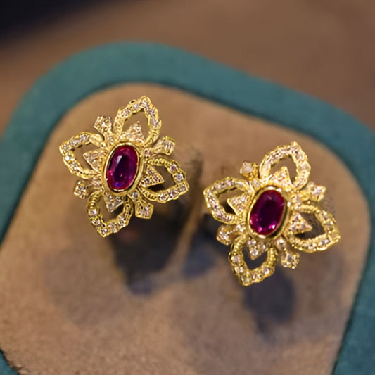 Vintage Hollow Out Stud Earrings