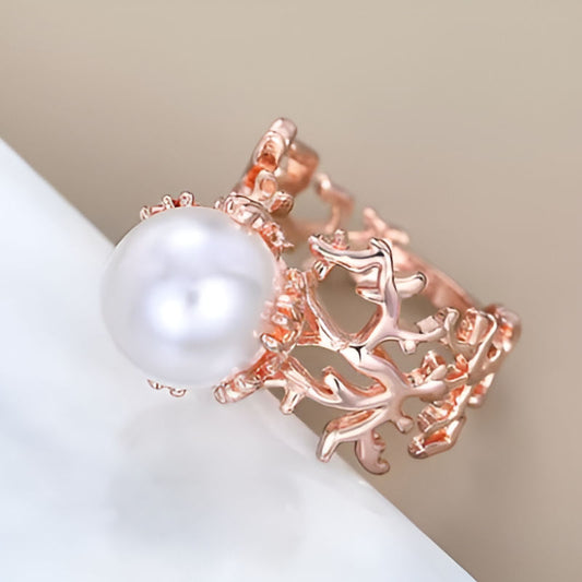 Vintage Big Imitation Pearl Ring