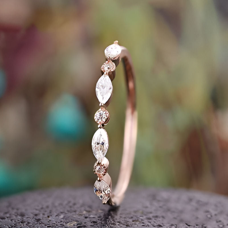 Vintage Pink Chic Thin Ring