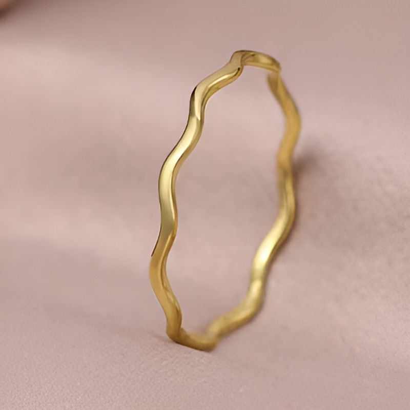 Gold Wave Shaped Ring