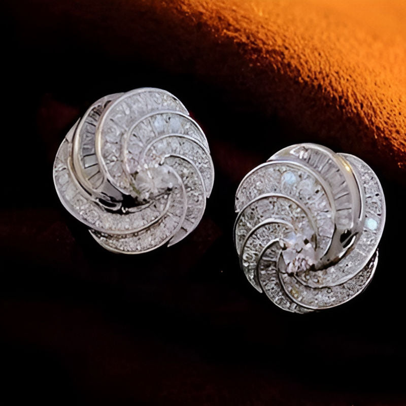 Vintage Circle Stud Earrings