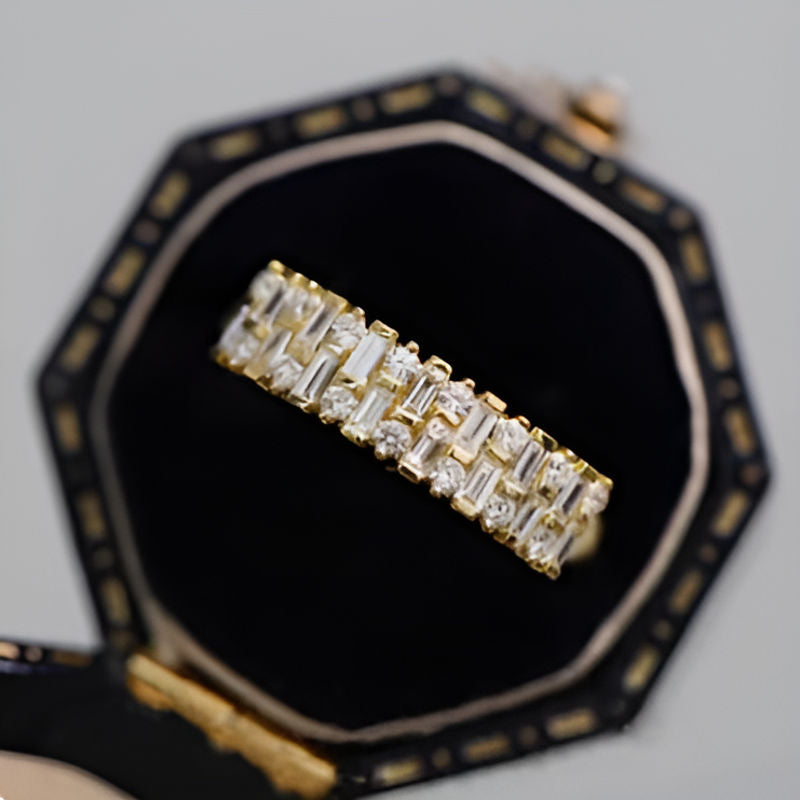 Vintage Shiny Cubic Zirconia Ring