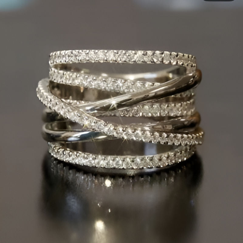 Vintage Multi Layered Cross Ring