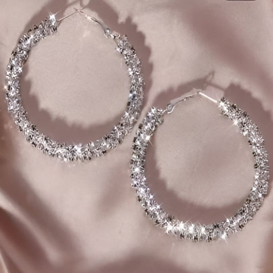 Silver Big Hoop Earrings