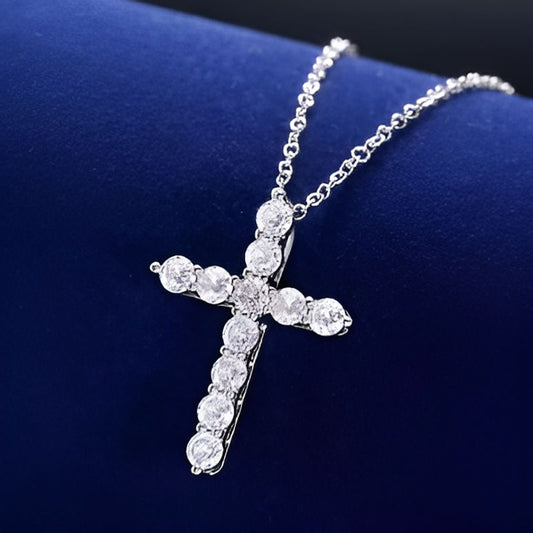 Vintage Cross Shaped Pendant Necklace