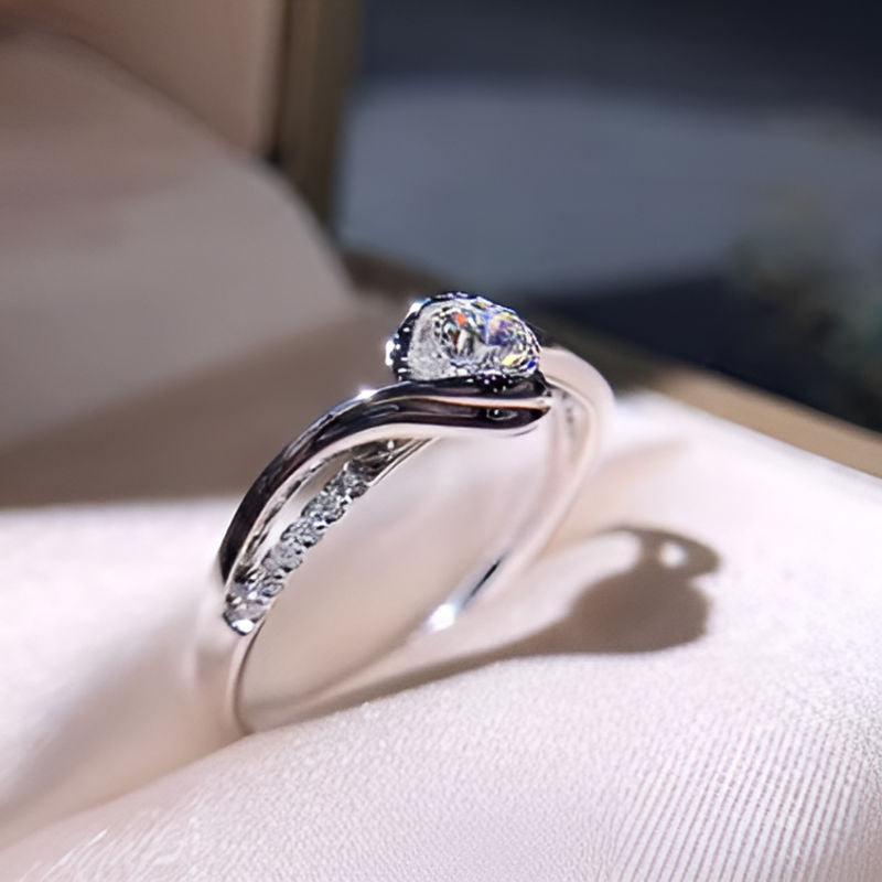 Vintage White Cubic Zirconia Ring