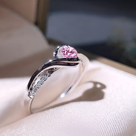 Vintage Pink Cubic Zirconia Ring