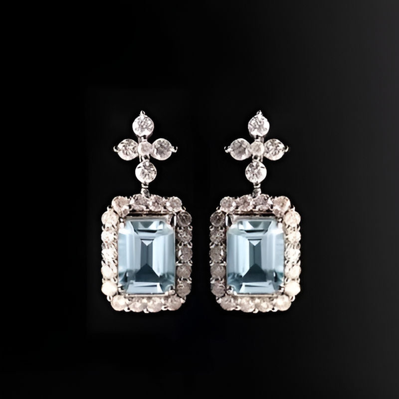 Vintage Exquisite Light Blue Earrings