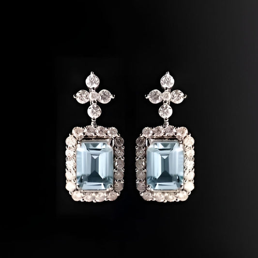 Vintage Exquisite Light Blue Earrings